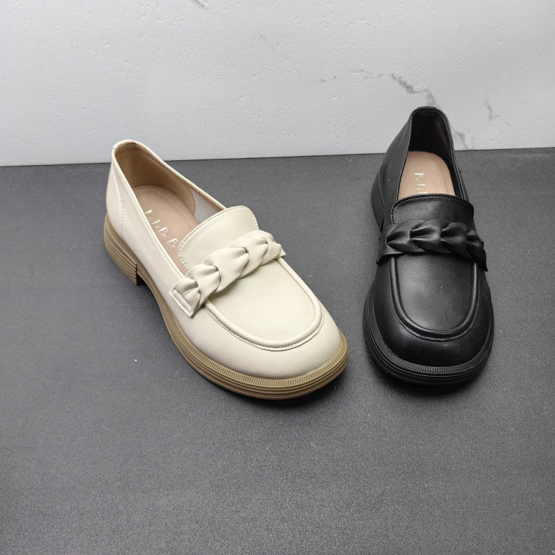 工厂清仓2024春季真皮女鞋韩版软底低跟方跟乐福鞋圆头牛皮女单鞋,淘宝优惠券,粉丝福利购,淘宝优惠卷