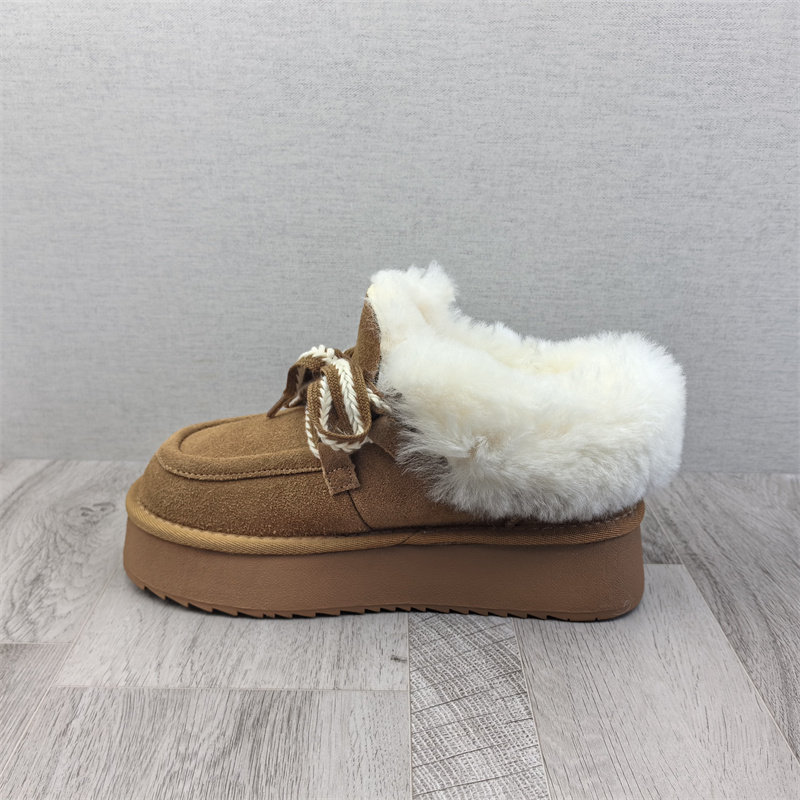 实拍2025冬季款真皮翻毛牛皮羊毛加绒保暖女短靴厚底雪地靴棉靴,淘宝优惠券,粉丝福利购,淘宝优惠卷