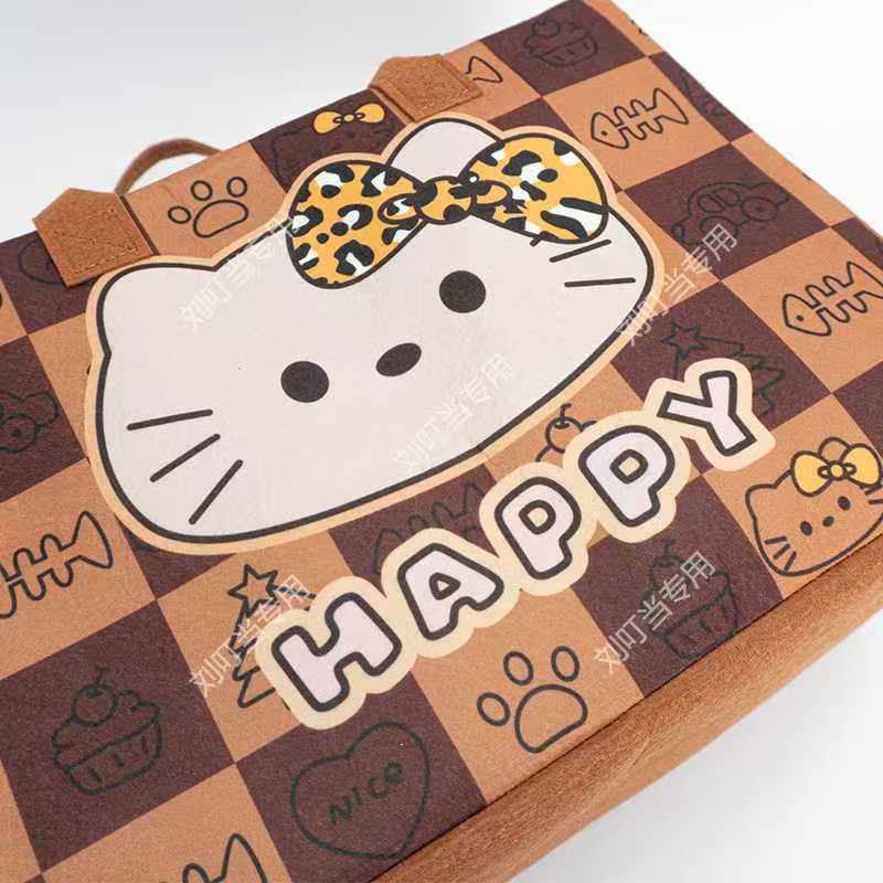 【刘叮当甄选】拍一发二可爱卡通毛毡包手提包可折叠可套杆手拎包,淘宝优惠券,粉丝福利购,淘宝优惠卷