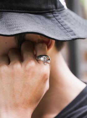 千叶复古小众设计欧美拉链式戒指