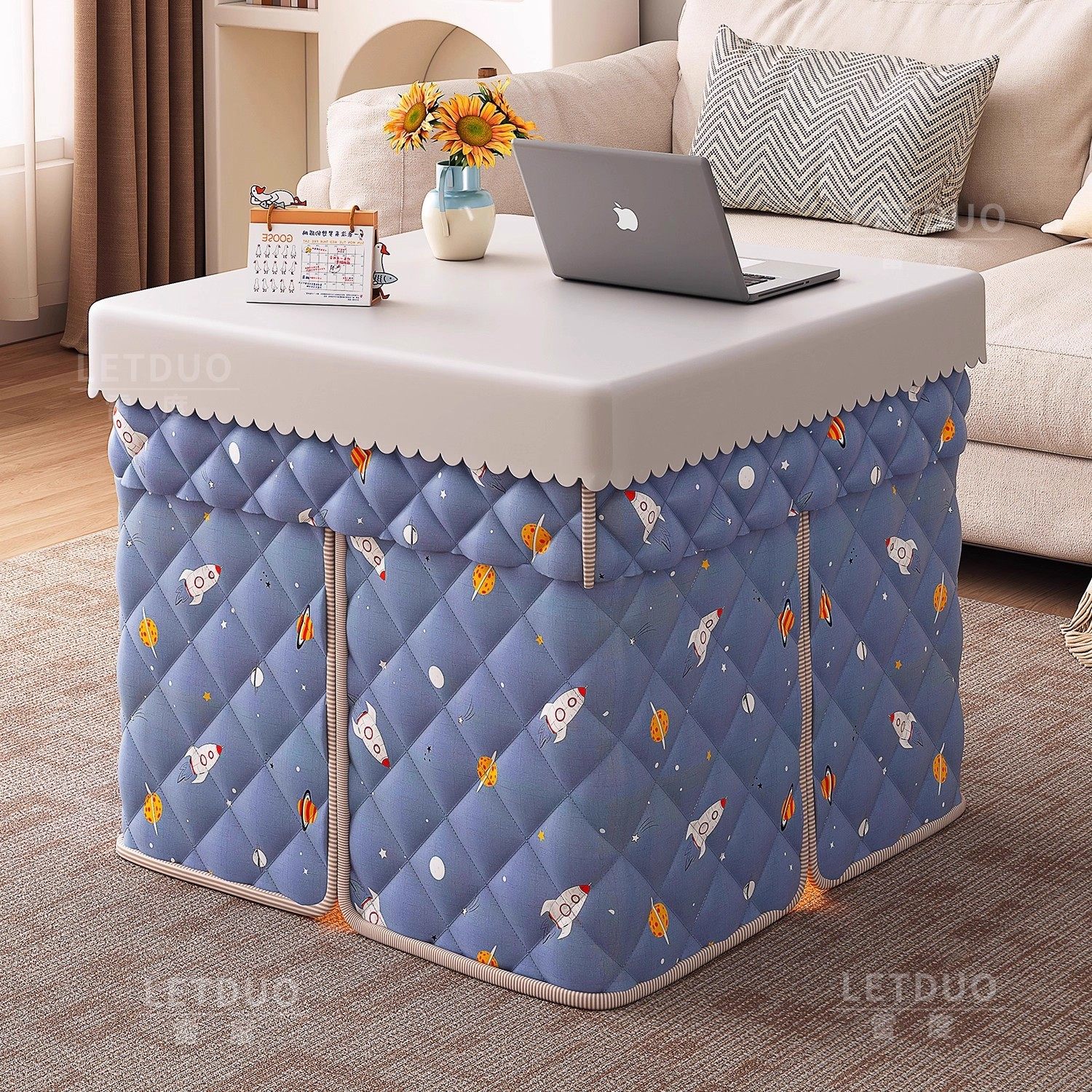 不锈钢烤火桌子家用可折叠吃饭餐桌方形简易出租房冬季取暖桌火架,淘宝优惠券,粉丝福利购,淘宝优惠卷