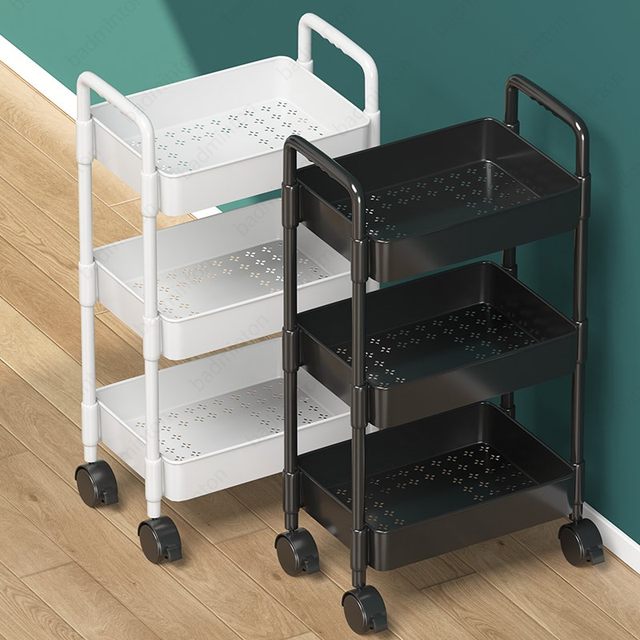 Trolley rack multi-layer floor-standing mobile