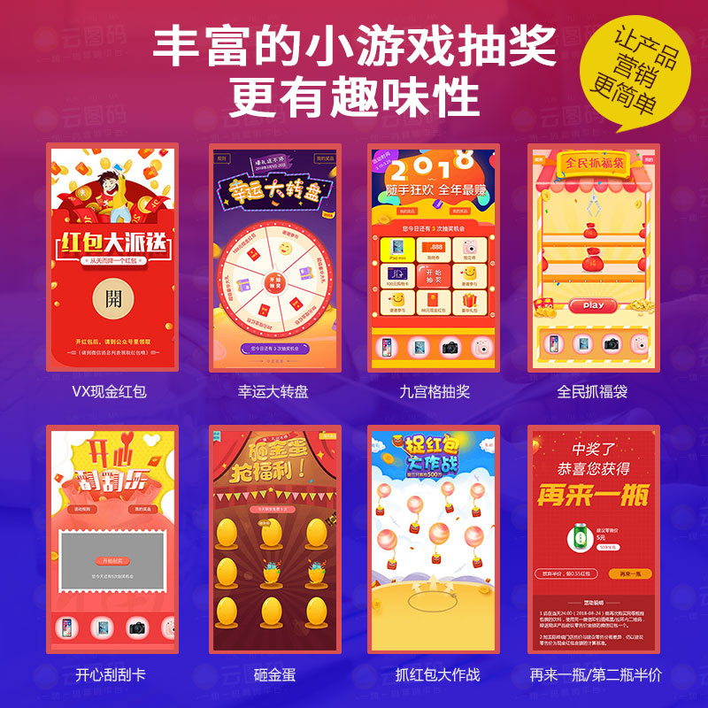 扫码领红包系统二维码一物一码微信公众号抽奖优惠劵积分返利奖卡 - 图2