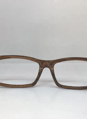 男女通用 深原木色 实木眼镜近视框架简约天然材料