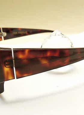 墨镜方形棕色手工板材太阳镜