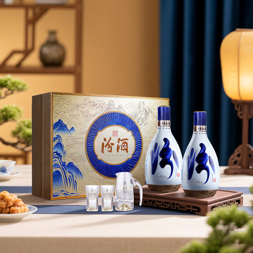 【爆款礼盒】山西杏花村酒53度汾酒青花30 500ml*2瓶礼盒白酒送礼 - 图2