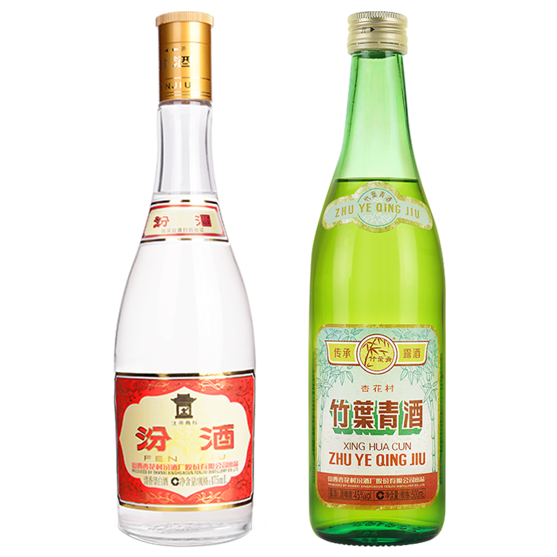 汾酒竹叶青组合 53度黄盖汾酒475ml*1瓶+45度传承竹叶青500ml*1瓶 - 图3