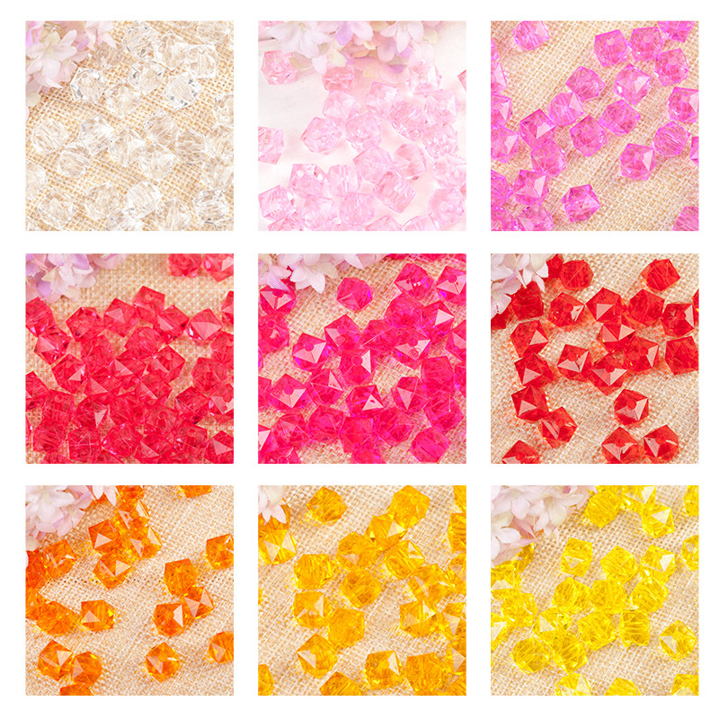 10mm透明方珠diy手工串珠纸巾盒编织材料亚克力珠子散珠彩色穿珠,淘宝优惠券,粉丝福利购,淘宝优惠卷