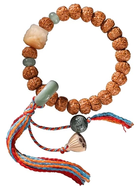 印尼爆肉树王藏式小金刚菩提子手串男士文玩金刚普提手持佛珠盘玩