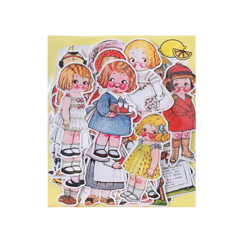 番茄汤娃娃手帐素材vintage复古贴纸dolly dingle欧美怀旧老贴画 - 图3