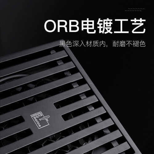 潜水艇黑色全铜地漏洗衣机两用长方条形防臭枪灰色隐形卫生间淋浴 - 图0
