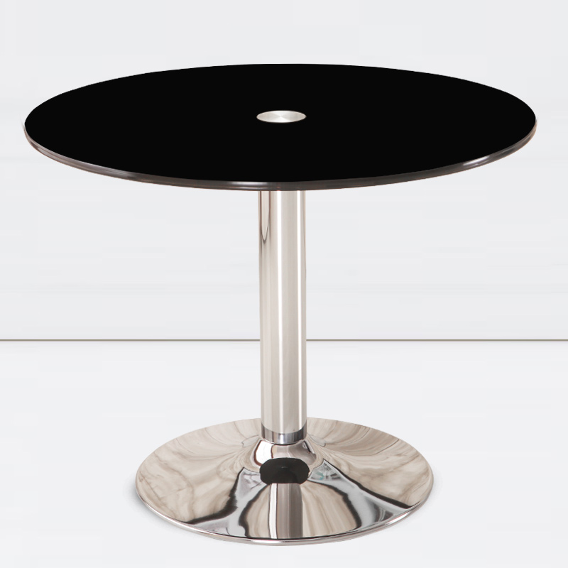 钢化玻璃咖啡色小圆桌子简约吃饭餐台圆形网红奶茶蛋糕餐桌椅组合,淘宝优惠券,粉丝福利购,淘宝优惠卷