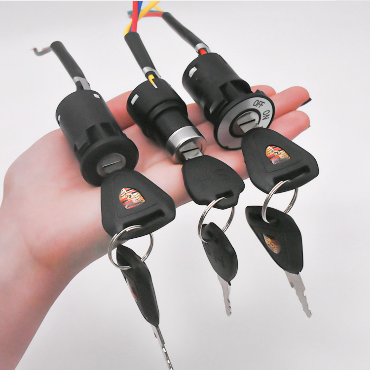 电动三轮车配件电门锁电源锁电瓶车大头锁中头锁小头锁AB钥匙开关 - 图2
