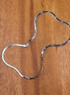 S925银刀片锁骨链简约时尚个性