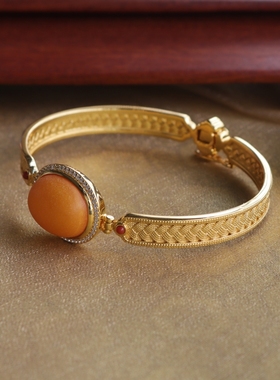 时尚纯银复古民族风手镯