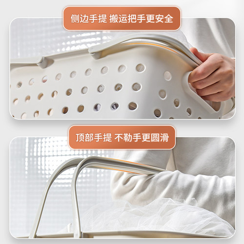 脏衣篮子脏衣服收纳筐脏衣篓娄家用卫生间换洗衣服收纳篮浴室神器 - 图2