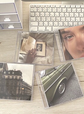 韩国ins风CD盒光盘收纳盒复古民宿工作室咖啡店摄影装饰摆拍道具