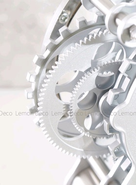 现代简约轻奢机械钟表摆件售楼处样板间书房书桌软装饰品