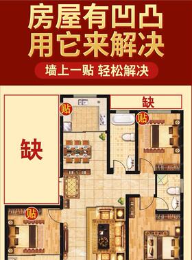 房屋缺角化解西北补角牌挂件泰山石敢当震坎兑巽艮离坤乾卦金属贴