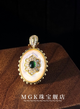 18K金翡冷翠法式复古项链