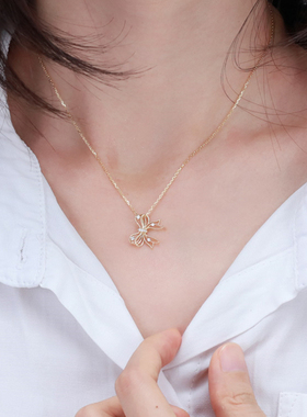 蝴蝶轻奢镂空气质钻石调太幅纯银