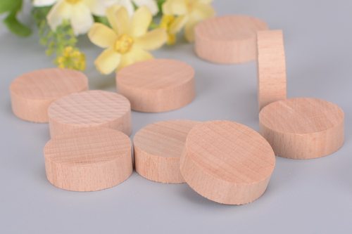 diy手工制作 圆木片小圆柱 圆木墩 圆木块 木圆片 圆形木块 木片 - 图0