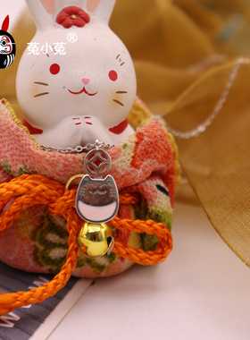 星座兔子招财猫吊坠项链