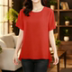 Summer plus size-slimming chiffon ເທິງແຂນສັ້ນ