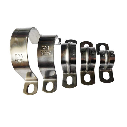 加厚骑马卡单边卡304不锈钢管卡欧姆卡U型1.5mm厚2.0mm厚马鞍卡 - 图3