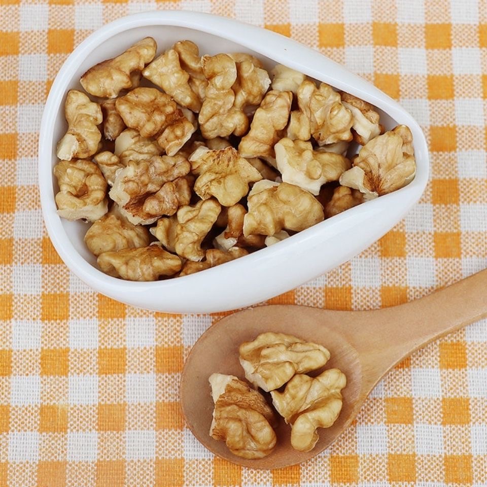 新货原味核桃仁碎去壳薄皮碎核桃肉坚果碎生打豆浆阿胶月饼糕点用-图1