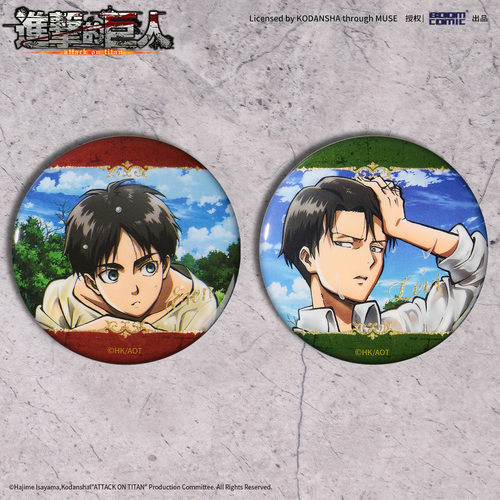正版官谷进击的巨人S1系列 徽章吧唧 利威尔艾伦三笠动漫周边 - 图3