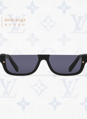 路易威登LV长方形半框黑色太阳镜