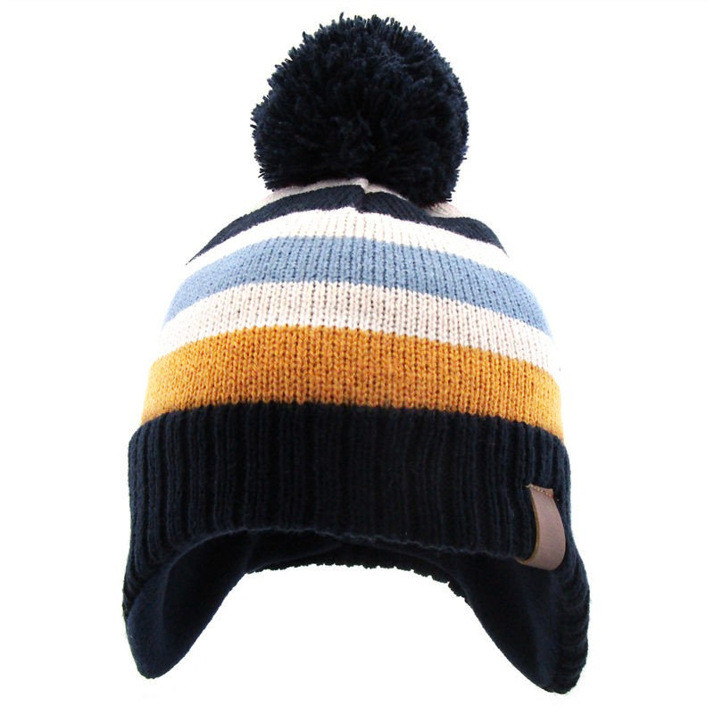 NOABAT儿童帽子秋冬季男童针织帽保暖毛线帽球球护耳帽加绒套头帽,淘宝优惠券,粉丝福利购,淘宝优惠卷