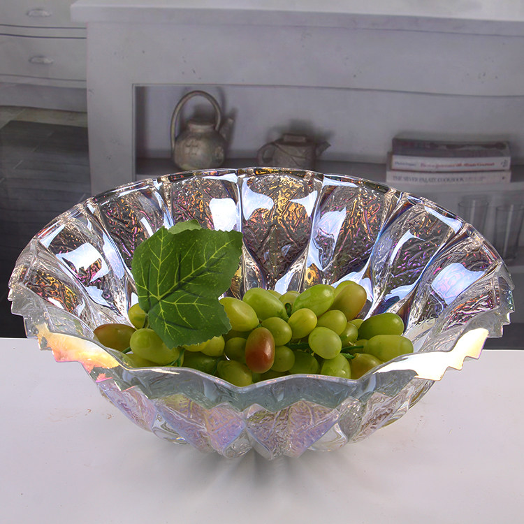 欧式奢华水晶玻璃果盘时尚水果盘大号嘉美水果盘果斗 客厅水果盘,淘宝优惠券,粉丝福利购,淘宝优惠卷
