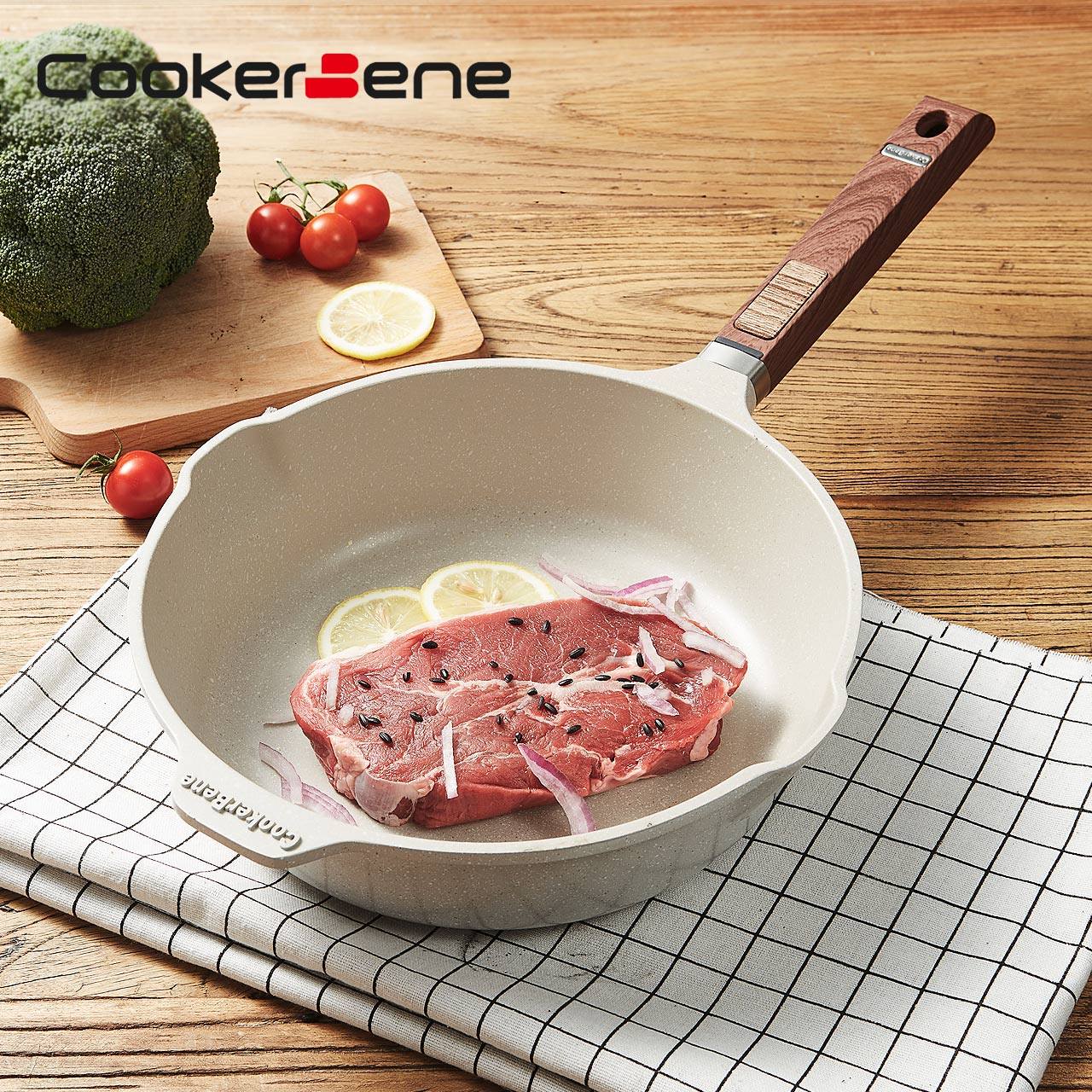 出口德国麦饭石平底锅不粘煎盘锅家用煎炒锅电磁炉煤气灶通用外贸,淘宝优惠券,粉丝福利购,淘宝优惠卷