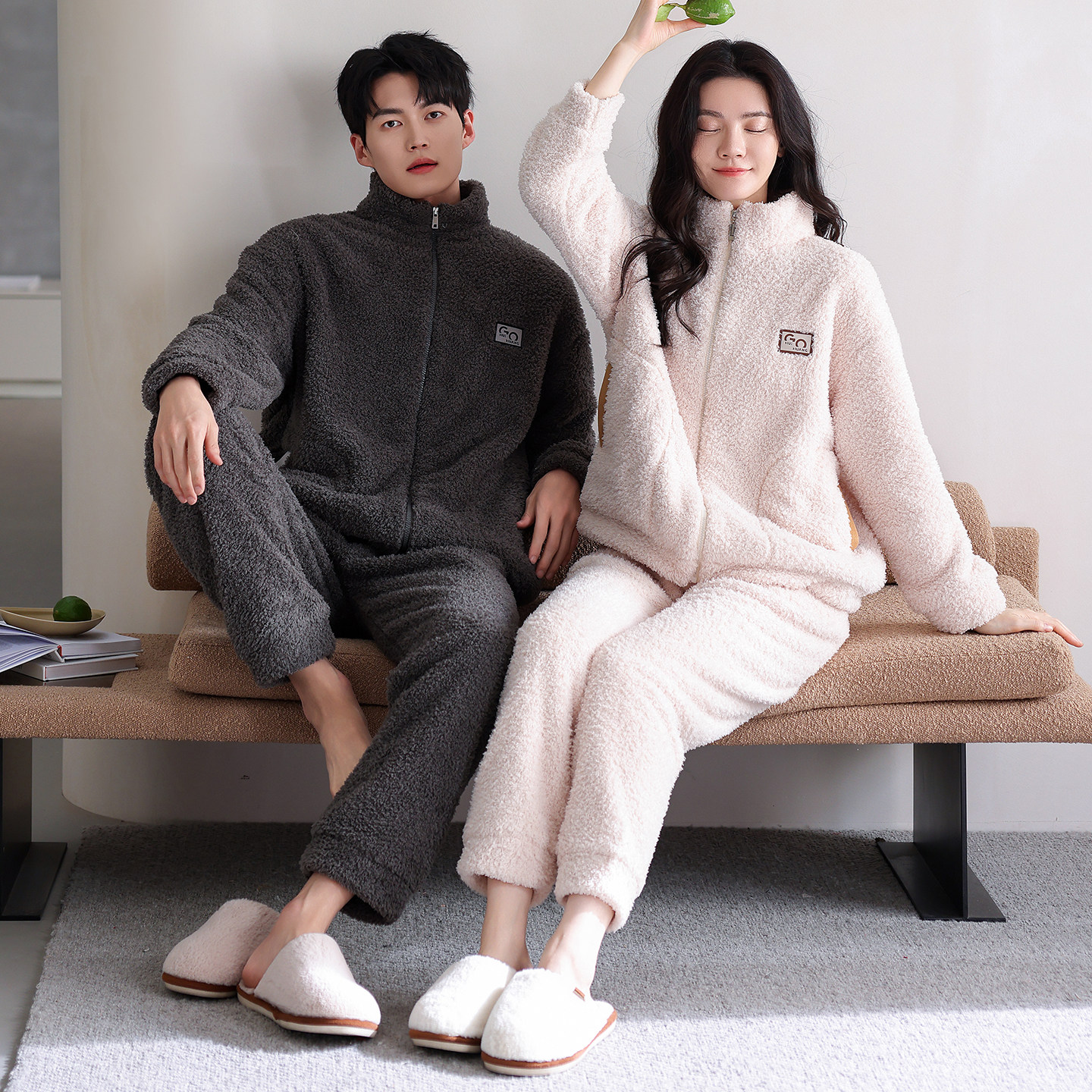 芬腾珊瑚绒情侣睡衣冬季女款加厚大码法兰绒男士秋冬款家居服套装,淘宝优惠券,粉丝福利购,淘宝优惠卷