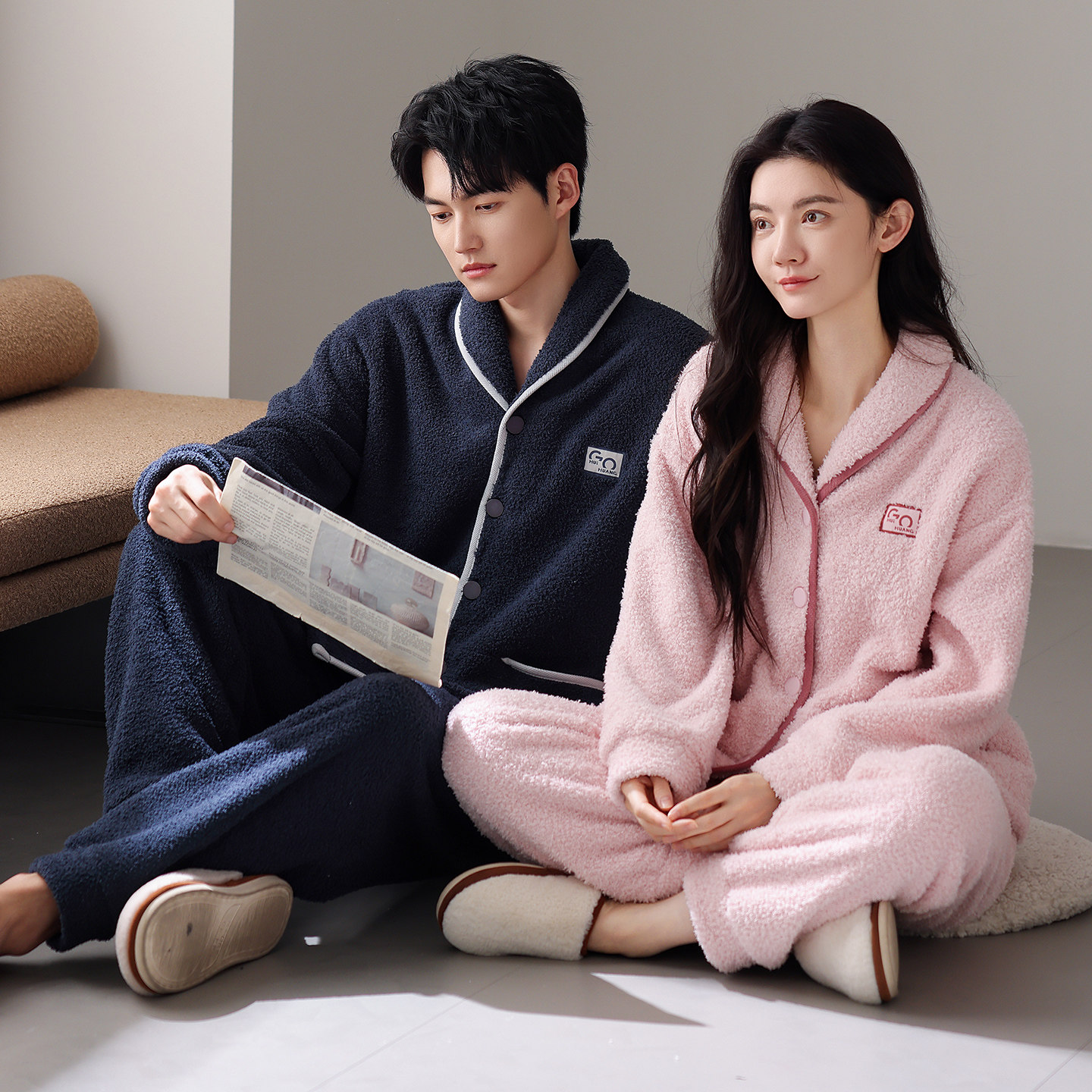 芬腾珊瑚绒情侣睡衣冬季女款加厚大码法兰绒男士秋冬款家居服套装,淘宝优惠券,粉丝福利购,淘宝优惠卷