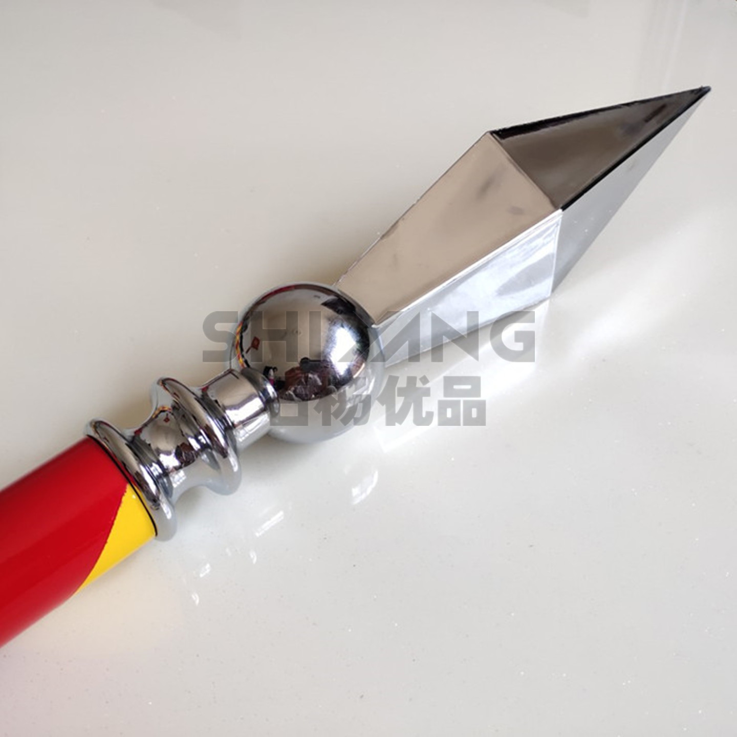 石杨优品擎旗领队仪仗队旗杆手持护卫队救援条纹旗杆授旗仪式枪头 - 图1