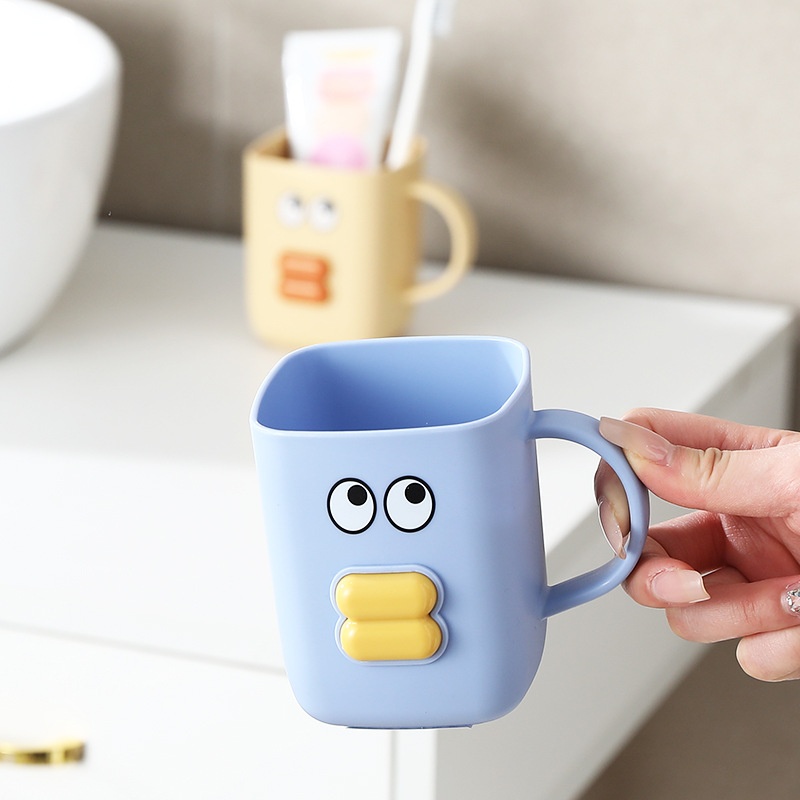 简约创意卡通卫生间洗漱杯新款学生宿舍萌趣嘟嘟唇可爱防摔刷牙 - 图2