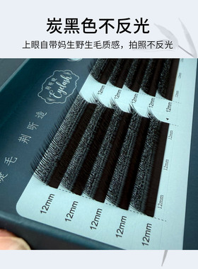 火花三叶草睫毛燕尾小绒花W型替代Y美睫店专用超软不散根嫁接睫毛