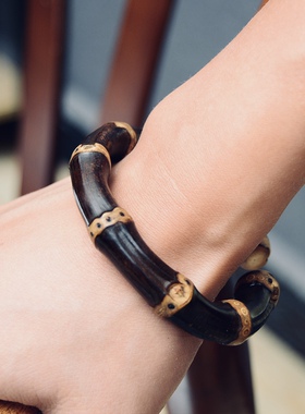 11竹制品西藏鸡血藤手镯情侣