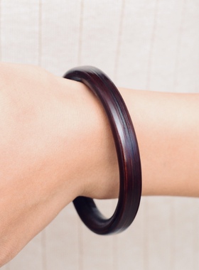 10无节鸡血藤手镯纯银情侣小众