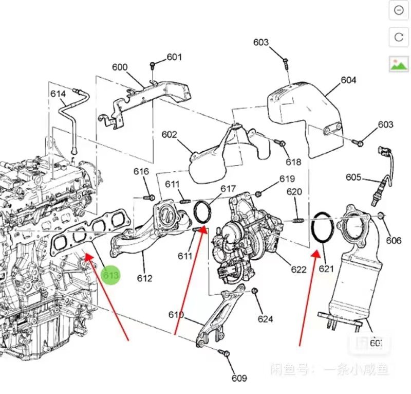 适用凯迪拉克ATSL XTS XT5 CT6 CTS排气管垫涡轮增压三元催化衬垫 - 图3