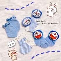 ins2019 new neonatal anti-grip glove socks four sets of baby cartoon full cotton preliminary baby supplies