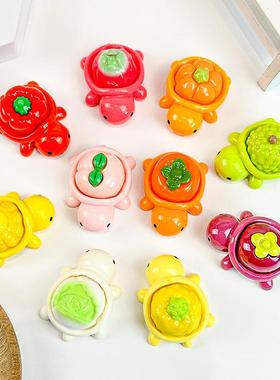 新款创意立体卡通水果小乌龟 diy潮玩树脂配件车载摆件拆盲盒盲袋