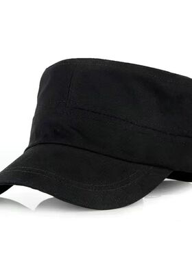 遮阳帽纯棉户外平顶帽夏季新品