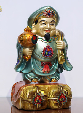 大黑天财神招财进宝铜像摆件