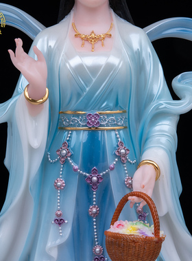 康盛佛缘汉白玉七仙女供奉摆件