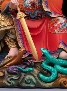 玄天上帝神像树脂真武大帝摆件