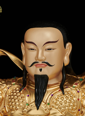 玄天上帝铜像玄武祖师大帝铜摆件